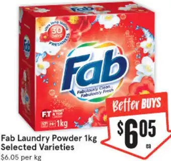 IGA Xpress Fab Laundry Powder 1Kg Selected Varieties offer