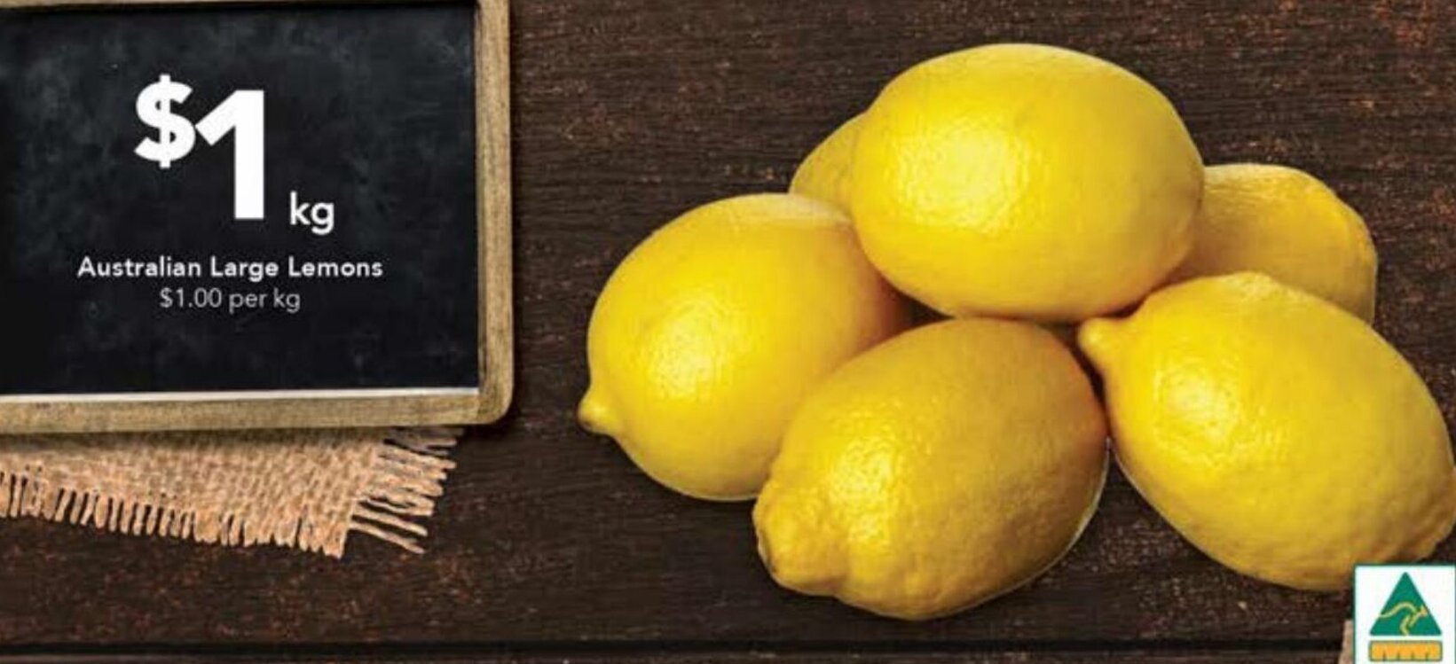 Australian Large Lemons offer at Drakes