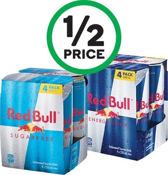Woolworths Red bull energy drink 4 x 250ml offer