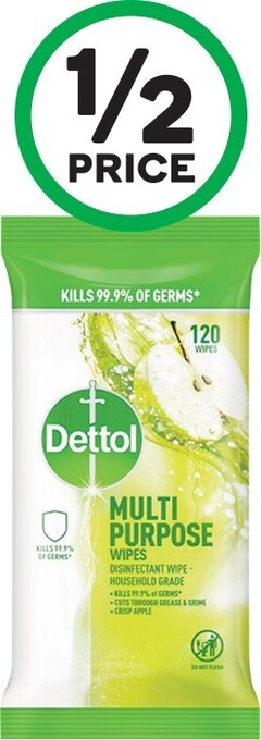Woolworths Dettol antibacterial disinfectant cleaning wipes pk 120 offer