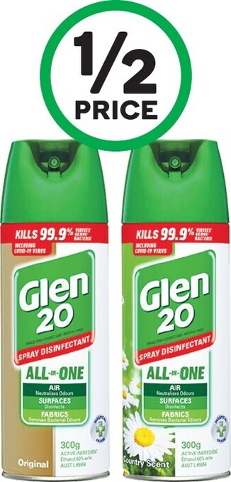 Woolworths Glen 20 surface spray 300g offer