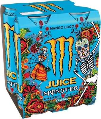 Woolworths Monster energy mango loco juice 4 x 500ml offer