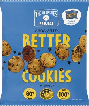 Woolworths The no nasties project cookies 140g pk 7 offer