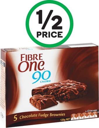 Woolworths Fibre one 100-120g pk 4/5, nature valley crunchy or protein bars 160-252g pk 4/6 offer