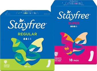 Stayfree pads pk 18-20