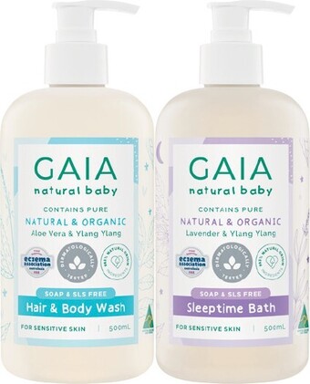 Woolworths Gaia baby bath wash varieties 500ml offer
