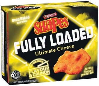 Woolworths Arnott’s shapes fully loaded 130g offer