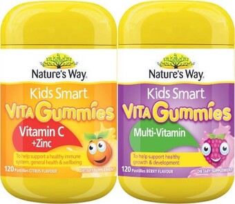 Coles Nature's way kids smart vita gummies 120 pack** offer