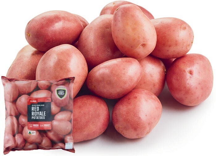 Coles australian red royale potatoes 2kg bag offer at Coles