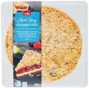 Coles Coles apple berry crumble tart 720g offer