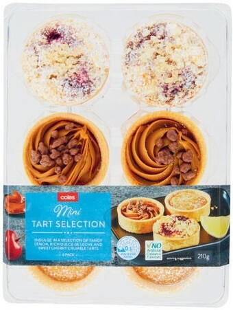 Coles Coles mini tart selection 6 pack 210g offer