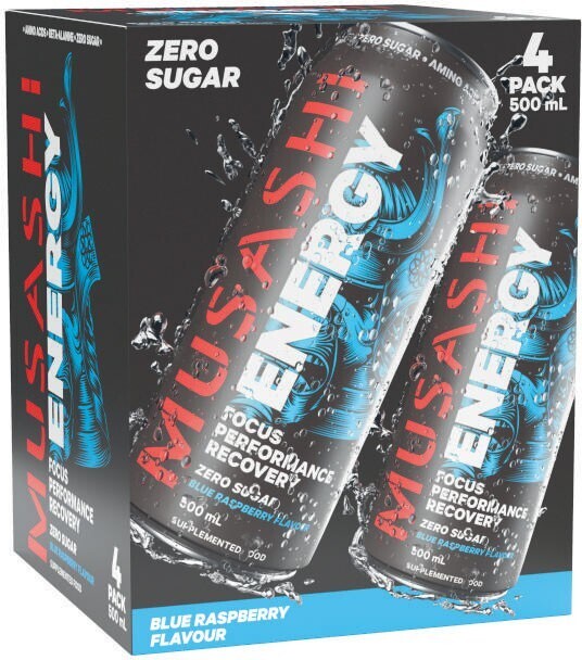 Musashi energy drink 4x500ml offer at Coles