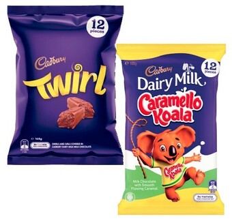 Coles Cadbury sharepack 144g-180g offer