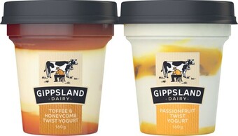 Coles Gippsland twist yogurt 160g offer