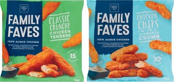 Coles Family faves chicken tenders or chips 1kg offer