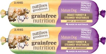Coles Natures goodness dog roll dog food 2.15kg offer