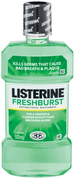 Coles Listerine freshburst mouthwash 500ml offer