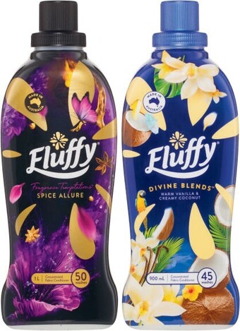 Coles Fluffy fabric softener 900ml-1 litre offer