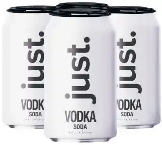 Coles Just drinks vodka soda cans 4x330ml offer