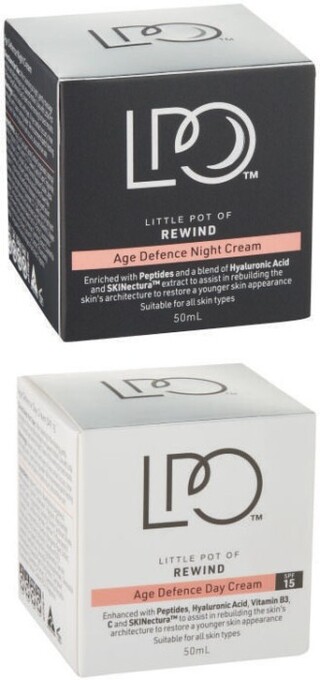 Coles Lpo rewind age defence night cream or day cream spf15 50ml offer