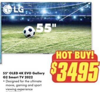 The Good Guys LG 55" OLED 4K EVO Gallery G2 Smart TV 2022 offer