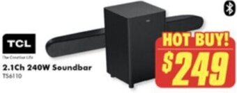 The Good Guys TCL 2.1Ch 240W Soundbar offer