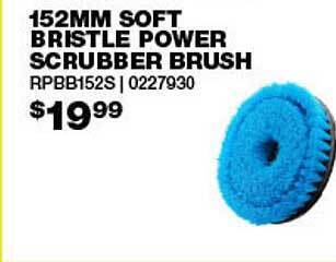 Bunnings 152mm soft bristle power scrubber brush offer