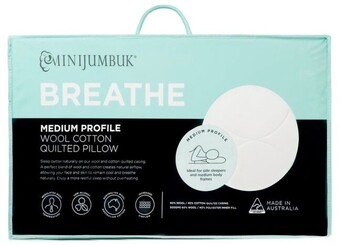 Myer Minijumbuk breathe wool pillow in medium offer
