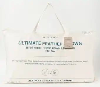 Myer Heritage 85/15 white goose down and feather pillow offer