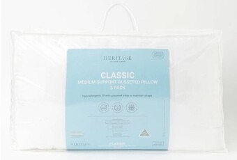 Myer Heritage medium support gusseted pillow pack offer