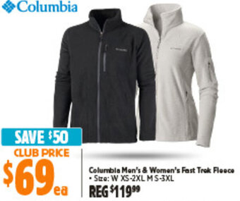 Anaconda Columbia Men's & Women's Fast Trek Fleece offer