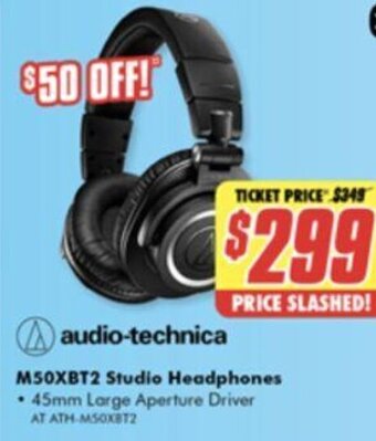The Good Guys Audio-Technica M50XBT2 Studio Headphones offer