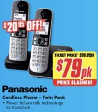 The Good Guys Panasonic Cordless Phone - Twin Pack offer