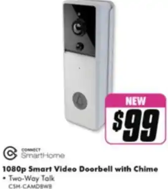 The Good Guys SmartHome 1080p Smart Video Doorbell With Chime offer