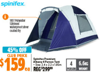 Anaconda Spinifex Premium Albany 4 Person Tent offer