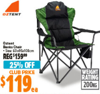 Anaconda Oztent Banks Chair offer