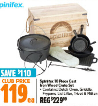 Anaconda Spinifex 10 Piece Cast Iron Wood Crabe Set offer