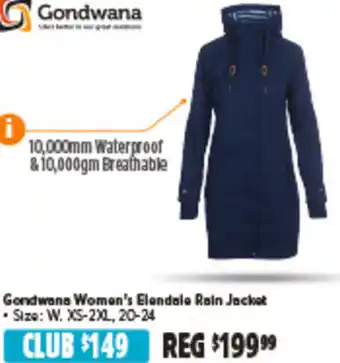 Gondwana Women s Elendale Rain Jacket offer at Anaconda