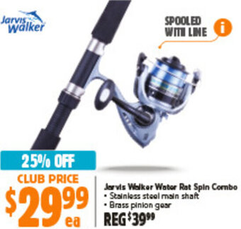 Anaconda Jarvis Walker Water Rat Spin Combo offer