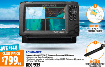 Anaconda Lowrance HOOK REVEAL 7 Tripleshot Fishfinder/GPS Combo offer