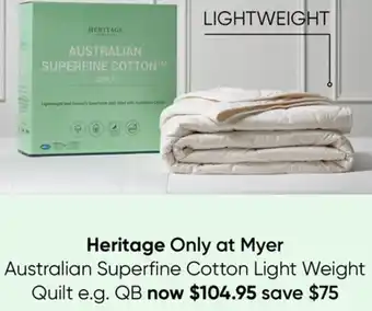 Myer Heritage Only At Myer offer