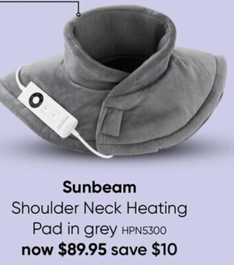Myer Sunbeam Shoulder Neck Heating Pad In Grey offer