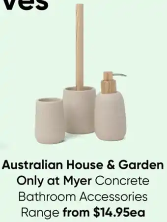 Myer Australian House & Garden Only At Myer Concrete Bathroom Accessories Range offer