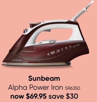 Myer Sunbeam Alpha Power Iron offer