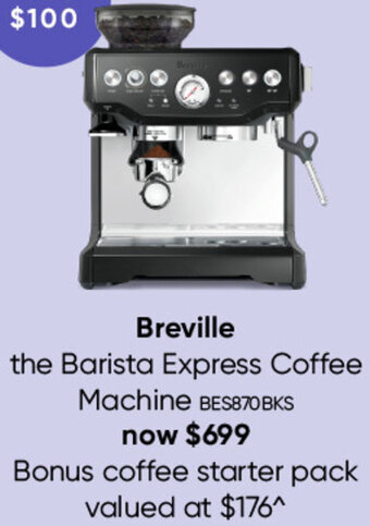 Myer Breville The Barista Express Coffee Machine offer