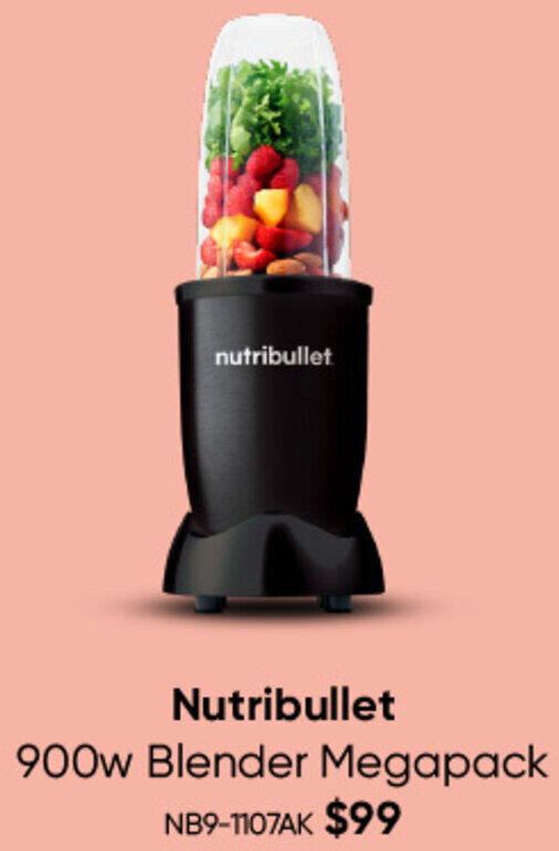 Nutribullet 900W Blender Megapack offer at Myer