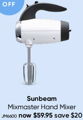 Myer Sunbeam Mixmaster Hand Mixer offer