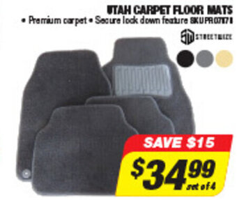 Autobarn Utah Carpet Floor Mats offer