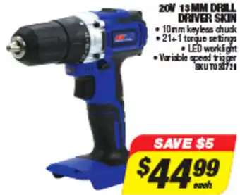 Autobarn 20V 13mm Drill Driver Skin offer