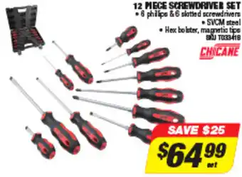 Autobarn 12 Piece Screwdriver Set offer